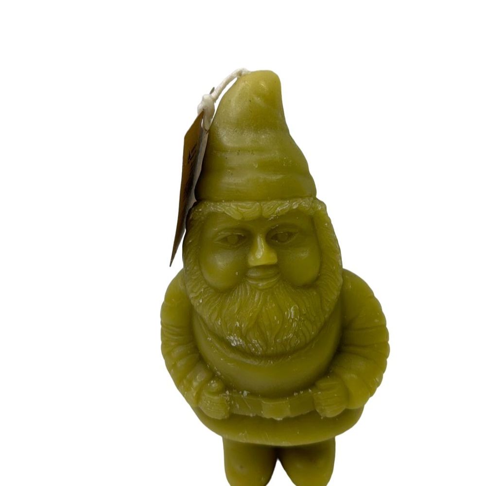 Chesapeake Bay Novelty Large Garden Gnome Green Beeswax Candle